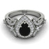 Milgrain Pear Cut Black Diamond Ring - Lisa No. 9 image 2
