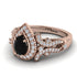 Milgrain Pear Cut Black Diamond Ring - Lisa No. 8 image 3
