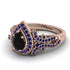 Milgrain Pear Cut Black Diamond Ring - Lisa No. 68 image 3
