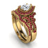 Milgrain Pear Cut Diamond Bridal Set - Lisa No. 46 image 1