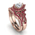 Milgrain Pear Cut Diamond Bridal Set - Lisa No. 47 image 1