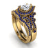 Milgrain Pear Cut Diamond Bridal Set - Lisa No. 61 image 1