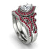 Milgrain Pear Cut Diamond Bridal Set - Lisa No. 48 image 1