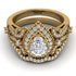 Milgrain Pear Cut Diamond Bridal Set - Lisa No. 1 image 2