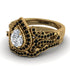 Milgrain Pear Cut Diamond Bridal Set - Lisa No. 31 image 3