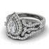 Milgrain Pear Cut Diamond Bridal Set - Lisa No. 3 image 3
