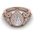 Milgrain Pear Cut Diamond Ring - Lisa No. 2 image 2