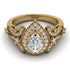 Milgrain Pear Cut Diamond Ring - Lisa No. 1 image 2