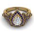 Milgrain Pear Cut Diamond Ring - Lisa No. 61 image 2