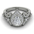 Milgrain Pear Cut Diamond Ring - Lisa No. 3 image 2