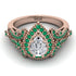Milgrain Pear Cut Diamond Ring - Lisa No. 17 image 2