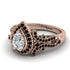 Milgrain Pear Cut Diamond Ring - Lisa No. 32 image 3