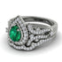 Milgrain Pear Cut Emerald Bridal Set - Lisa No. 6 image 3