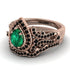 Milgrain Pear Cut Emerald Bridal Set - Lisa No. 35 image 3