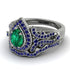 Milgrain Pear Cut Emerald Bridal Set - Lisa No. 66 image 3
