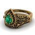 Milgrain Pear Cut Emerald Bridal Set - Lisa No. 34 image 3