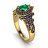 Milgrain Pear Cut Emerald Ring - Lisa No. 64 image 1