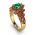 Milgrain Pear Cut Emerald Ring - Lisa No. 49 image 1