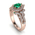Milgrain Pear Cut Emerald Ring - Lisa No. 5 image 1