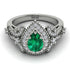 Milgrain Pear Cut Emerald Ring - Lisa No. 6 image 2