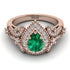 Milgrain Pear Cut Emerald Ring - Lisa No. 5 image 2