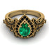 Milgrain Pear Cut Emerald Ring - Lisa No. 34 image 2