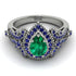 Milgrain Pear Cut Emerald Ring - Lisa No. 66 image 2