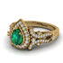 Milgrain Pear Cut Emerald Ring - Lisa No. 4 image 3