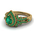 Milgrain Pear Cut Emerald Ring - Lisa No. 19 image 3
