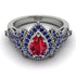 Milgrain Pear Cut Ruby Ring - Lisa No. 72 image 2