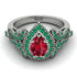 Milgrain Pear Cut Ruby Ring - Lisa No. 27 image 2