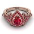 Milgrain Pear Cut Ruby Ring - Lisa No. 56 image 2