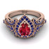 Milgrain Pear Cut Ruby Ring - Lisa No. 71 image 2