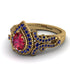 Milgrain Pear Cut Ruby Ring - Lisa No. 70 image 3