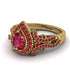 Milgrain Pear Cut Ruby Ring - Lisa No. 55 image 3