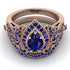 Milgrain Pear Cut Sapphire Bridal Set - Lisa No. 74 image 2