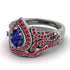 Milgrain Pear Cut Sapphire Bridal Set - Lisa No. 60 image 3