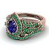 Milgrain Pear Cut Sapphire Bridal Set - Lisa No. 29 image 3