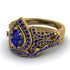 Milgrain Pear Cut Sapphire Bridal Set - Lisa No. 73 image 3
