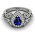 Milgrain Pear Cut Sapphire Ring - Lisa No. 15 image 2