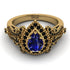 Milgrain Pear Cut Sapphire Ring - Lisa No. 43 image 2