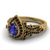 Milgrain Pear Cut Sapphire Ring - Lisa No. 43 image 3