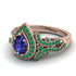 Milgrain Pear Cut Sapphire Ring - Lisa No. 29 image 3