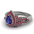 Milgrain Pear Cut Sapphire Ring - Lisa No. 60 image 3
