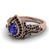 Milgrain Pear Cut Sapphire Ring - Lisa No. 44 image 3