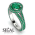 Milgrain Round Emerald Engagement Ring - Payton No. 21 image 2