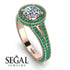 Milgrain Round Diamond Engagement Ring - Payton No. 17 image 2