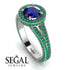 Milgrain Round Sapphire Engagement Ring - Payton No. 30 image 2
