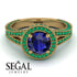 Milgrain Round Sapphire Engagement Ring - Payton No. 28 image 3