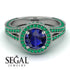 Milgrain Round Sapphire Engagement Ring - Payton No. 30 image 3